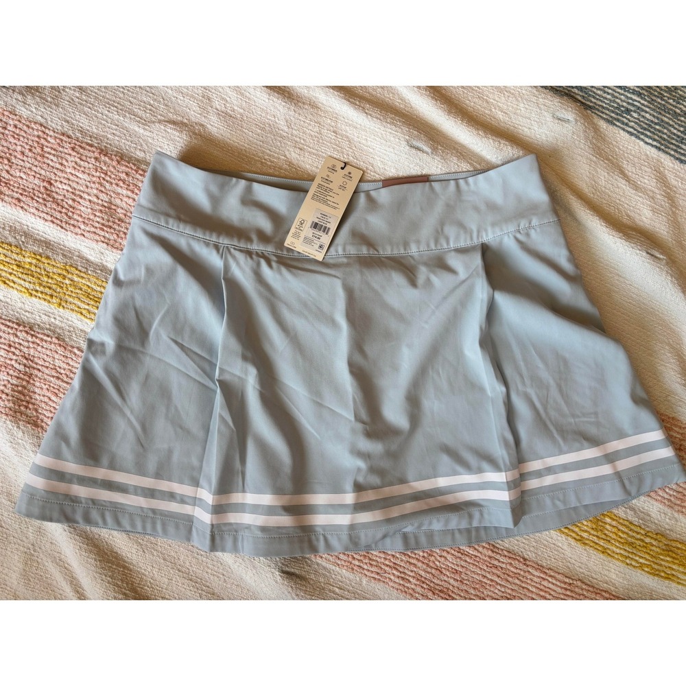 CALIA Womens‎ 15" Side Zip Golf Skort Light Blue Stripe Size 12